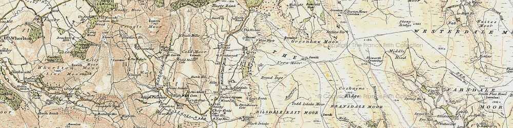 Old map of Todd Intake Moor in 1903-1904