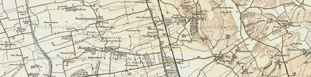 Old map of Usselby in 1903