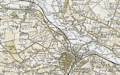 Old map of Utley in 1903-1904