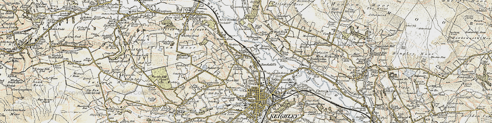 Old map of Utley in 1903-1904