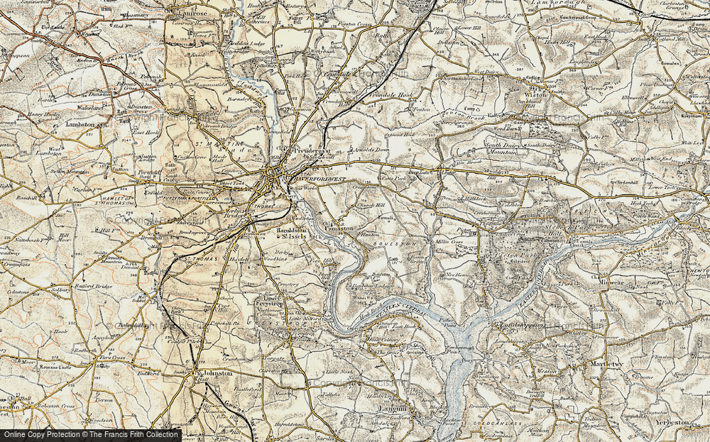 Old Map of Uzmaston, 1901-1912 in 1901-1912
