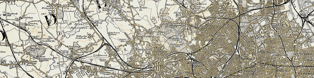 Hampstead Heath Photos Maps Books Memories   Vale Of Health 1897 1898 Rnc858409 Letterbox Cutout 