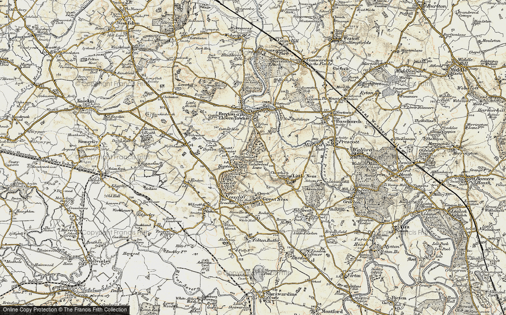 Old Map of Historic Map covering Vales Wood in 1902