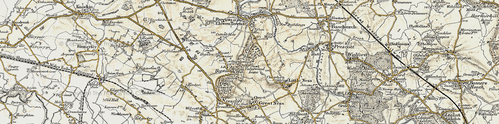 Old map of Valeswood in 1902