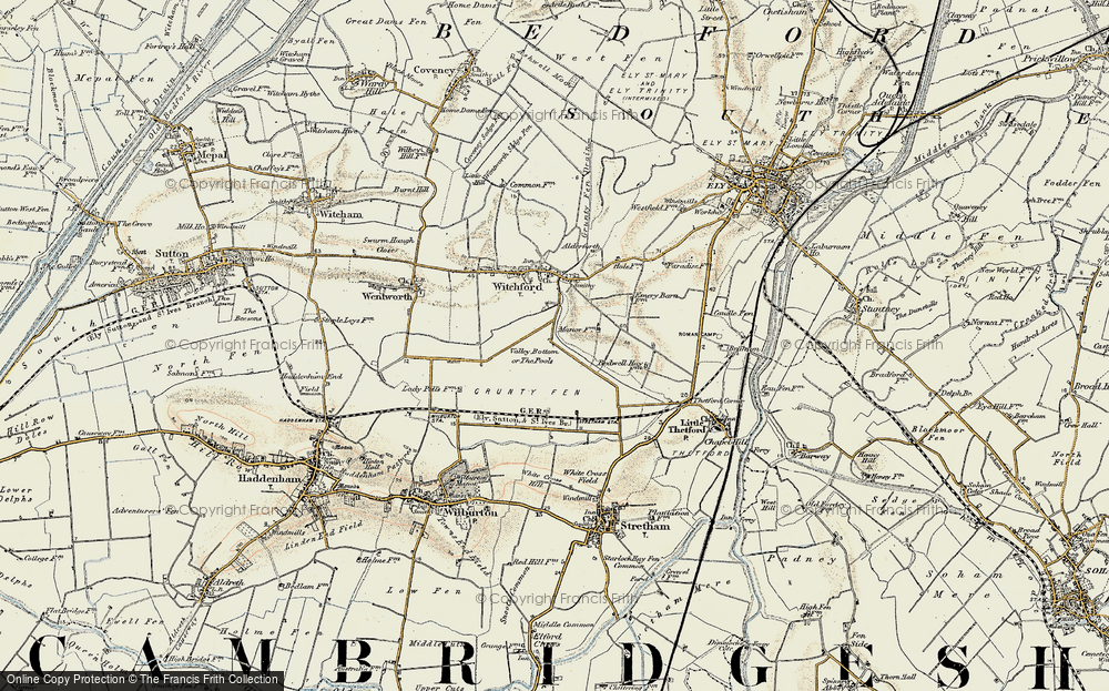 Old Map of Valley Bottom, 1901 in 1901
