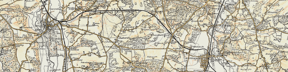 Old map of Valley Park in 1897-1909