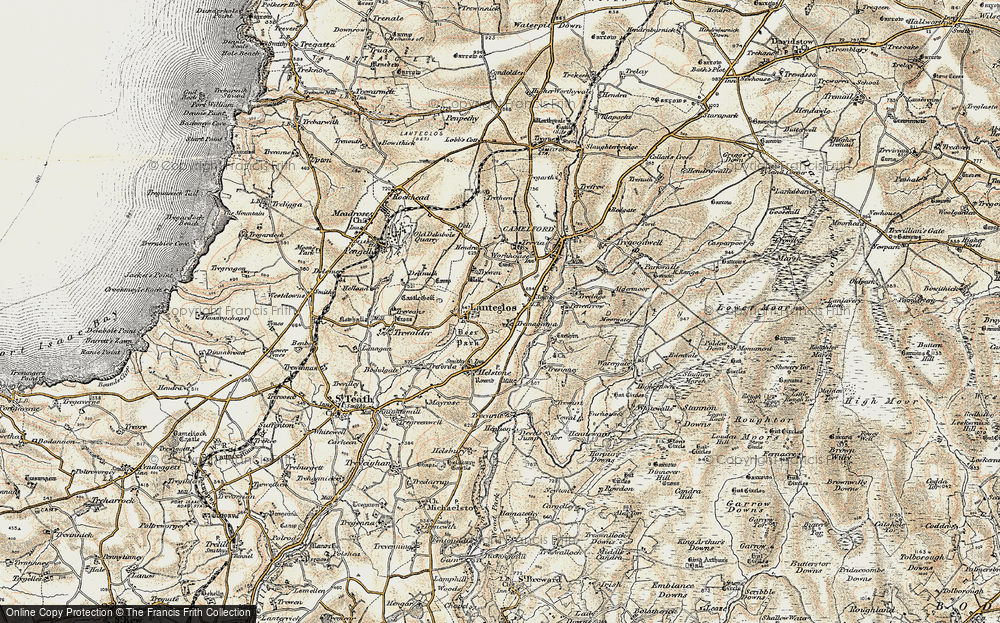 Old Map of Valley Truckle, 1900 in 1900