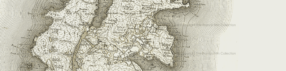 Old map of Valsgarth in 1912