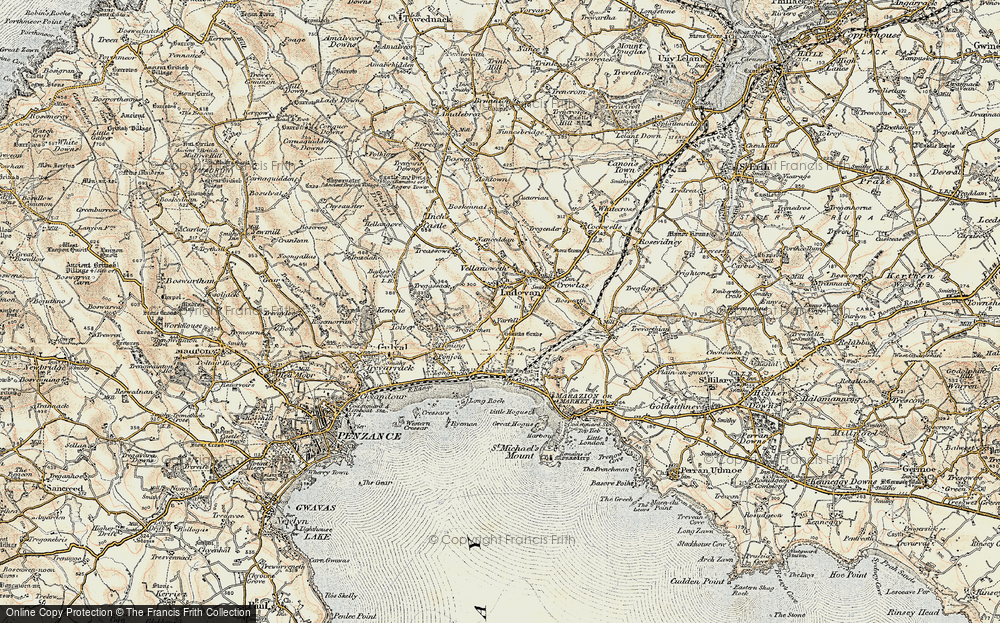 Old Map of Varfell, 1900 in 1900