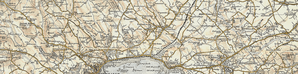 Old map of Varfell in 1900