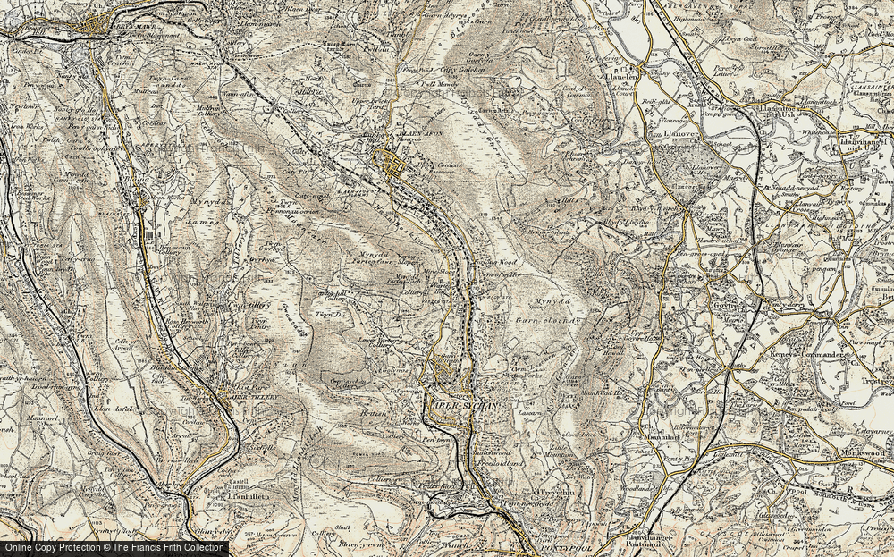 Old Map of Varteg, 1899-1900 in 1899-1900