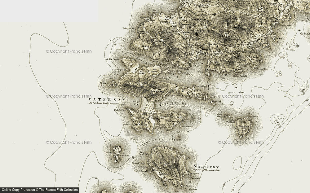 Old Map of Vatersay, 1911 in 1911