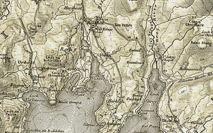 Old map of Vatten in 1908-1911