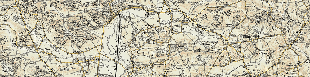 Old map of Vauld, The in 1899-1901