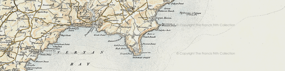Old map of Vault Beach in 1900