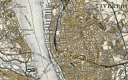 Old map of Vauxhall in 1902-1903