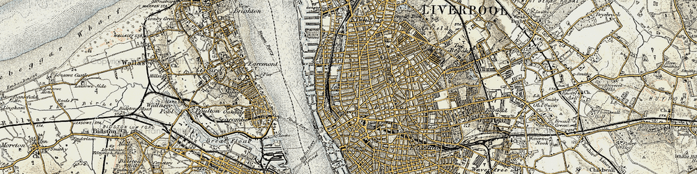 Old map of Vauxhall in 1902-1903