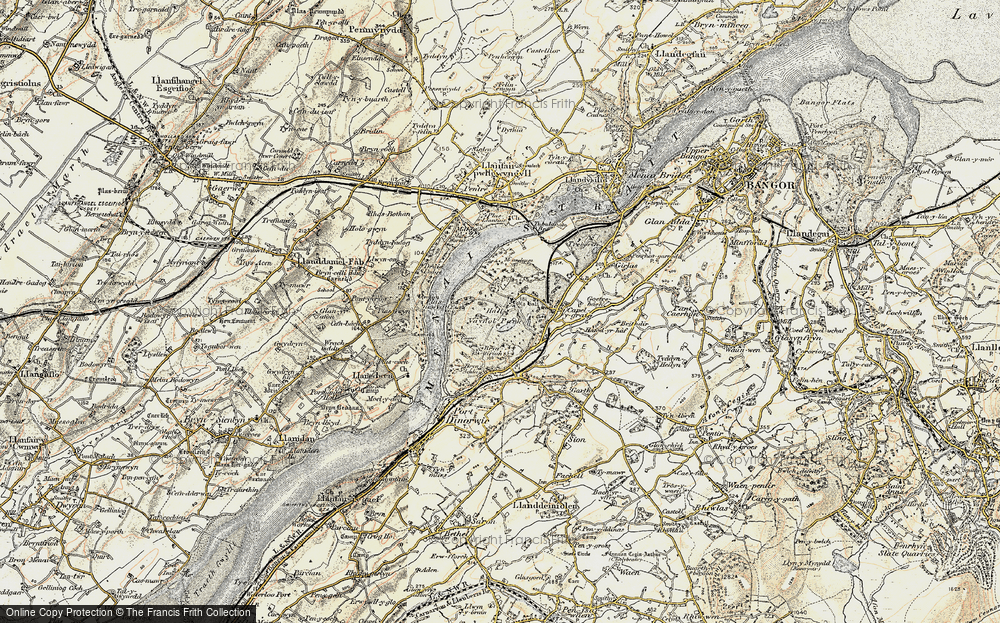 Old Map of Vaynol Hall, 1903-1910 in 1903-1910