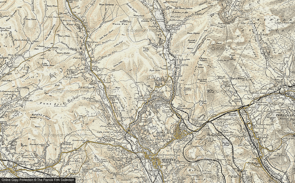 Old Map of Vaynor, 1900 in 1900