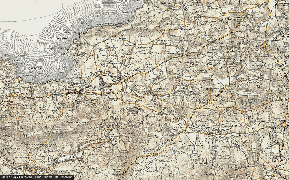 Old Map of Historic Map covering Ysguborwen in 1901