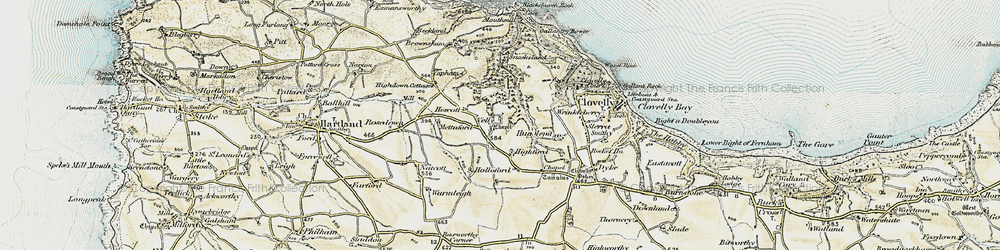 Old map of Velly in 1900