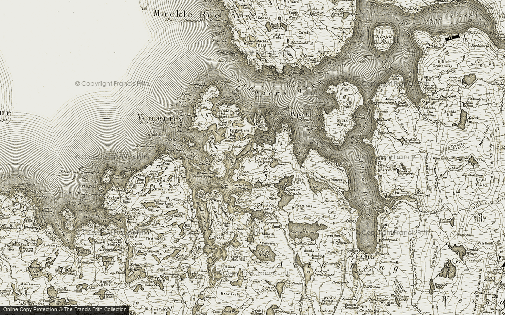 Old Map of Historic Map covering Brigs, The in 1911-1912