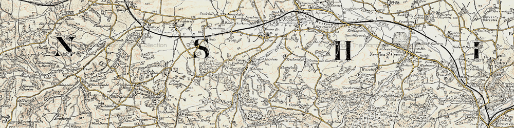 Old map of Blackalder Wood in 1899-1900