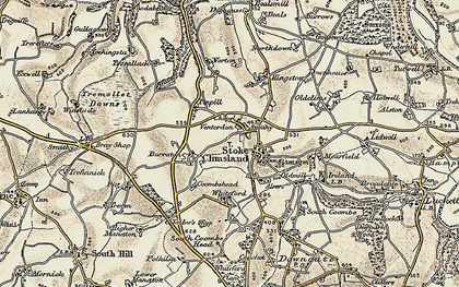 Old map of Venterdon in 1899-1900
