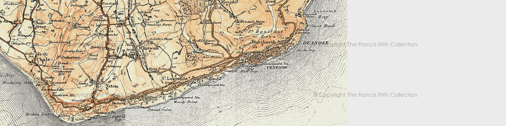 Old map of Ventnor in 1899