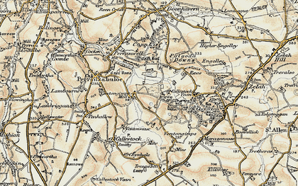 Old map of Ventongimps in 1900