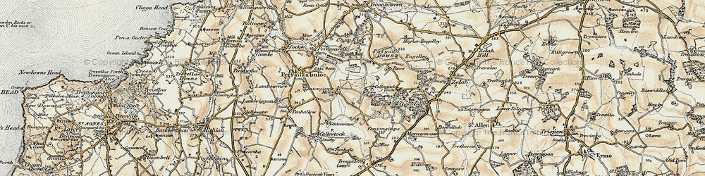 Old map of Ventongimps in 1900