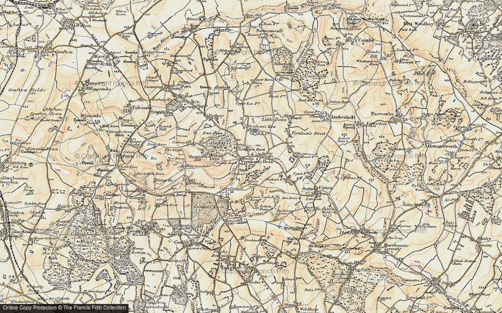 Old Map of Historic Map covering Conholt Ho in 1897-1900