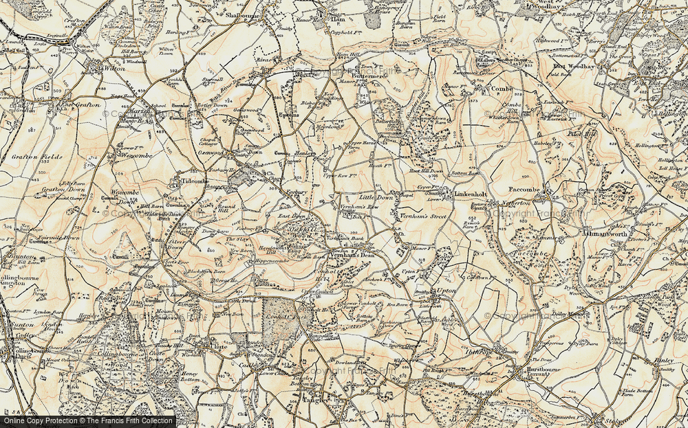 Old Map of Vernham Row, 1897-1900 in 1897-1900