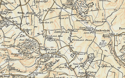 Old map of Vernham Street in 1897-1900
