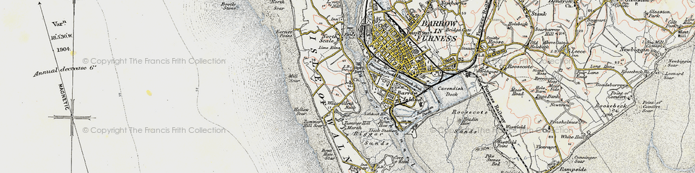 Old map of Barrow Island in 1903-1904
