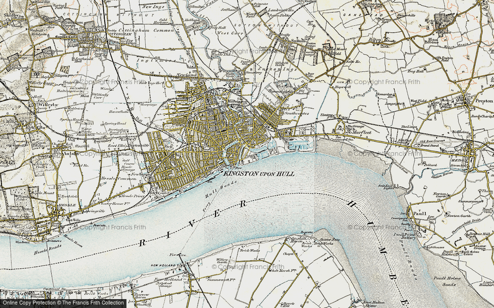 Old Map of Victoria Dock Village, 1903-1908 in 1903-1908