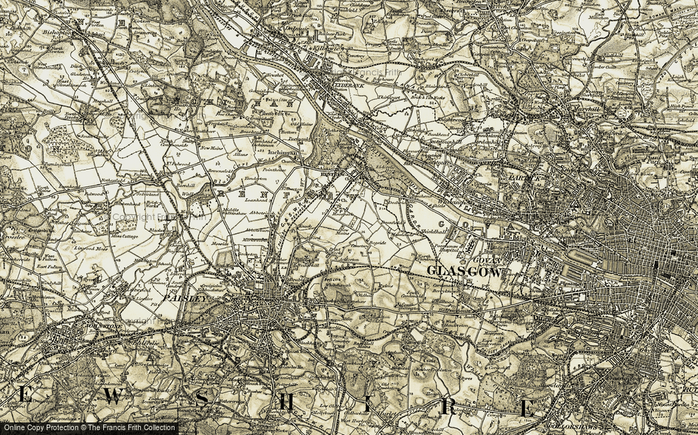 Old Map of Historic Map covering Arkleston in 1905