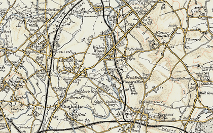 Old map of Vigo in 1902