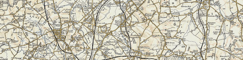 Old map of Vigo in 1902