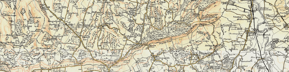 Old map of Vigo Village in 1897-1898