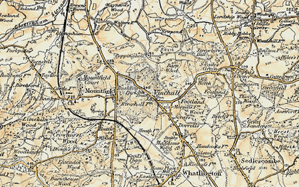 Old map of Battle Wood in 1898