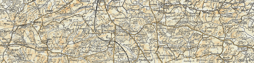 Old map of Barne's Wood in 1898