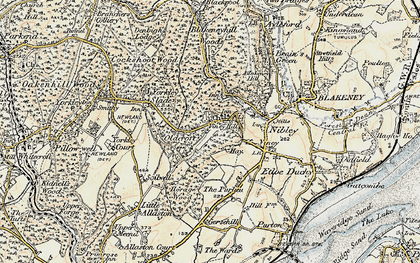 Old map of Viney Hill in 1899-1900