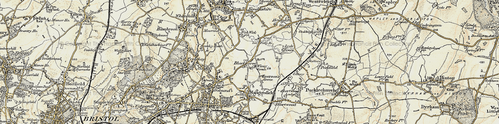 Old map of Vinney Green in 1899