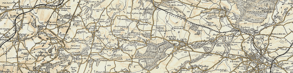 Old map of Vobster in 1899