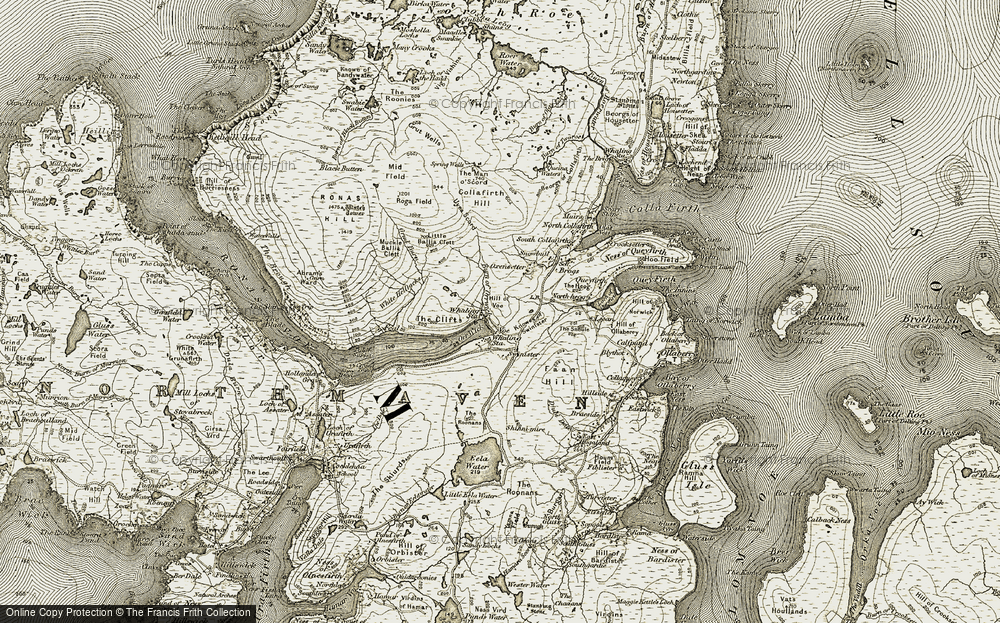 Old Map of Voe, 1912 in 1912