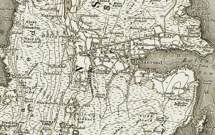 Old map of Burn of Mailand in 1912