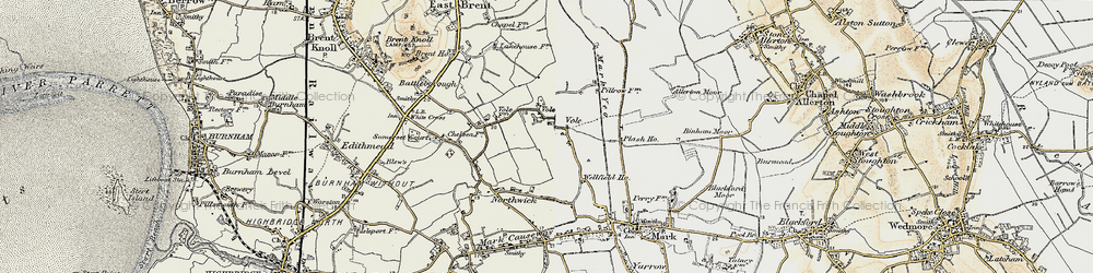 Old map of Vole in 1899-1900