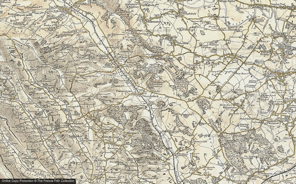 Old Map of Vowchurch, 1900-1901 in 1900-1901