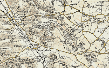 Old map of Barrett's Hill Wood in 1900-1901